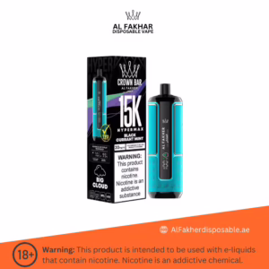 Al Fakher Crown Bar Hypermax 15000 Puffs Black Currant Mint