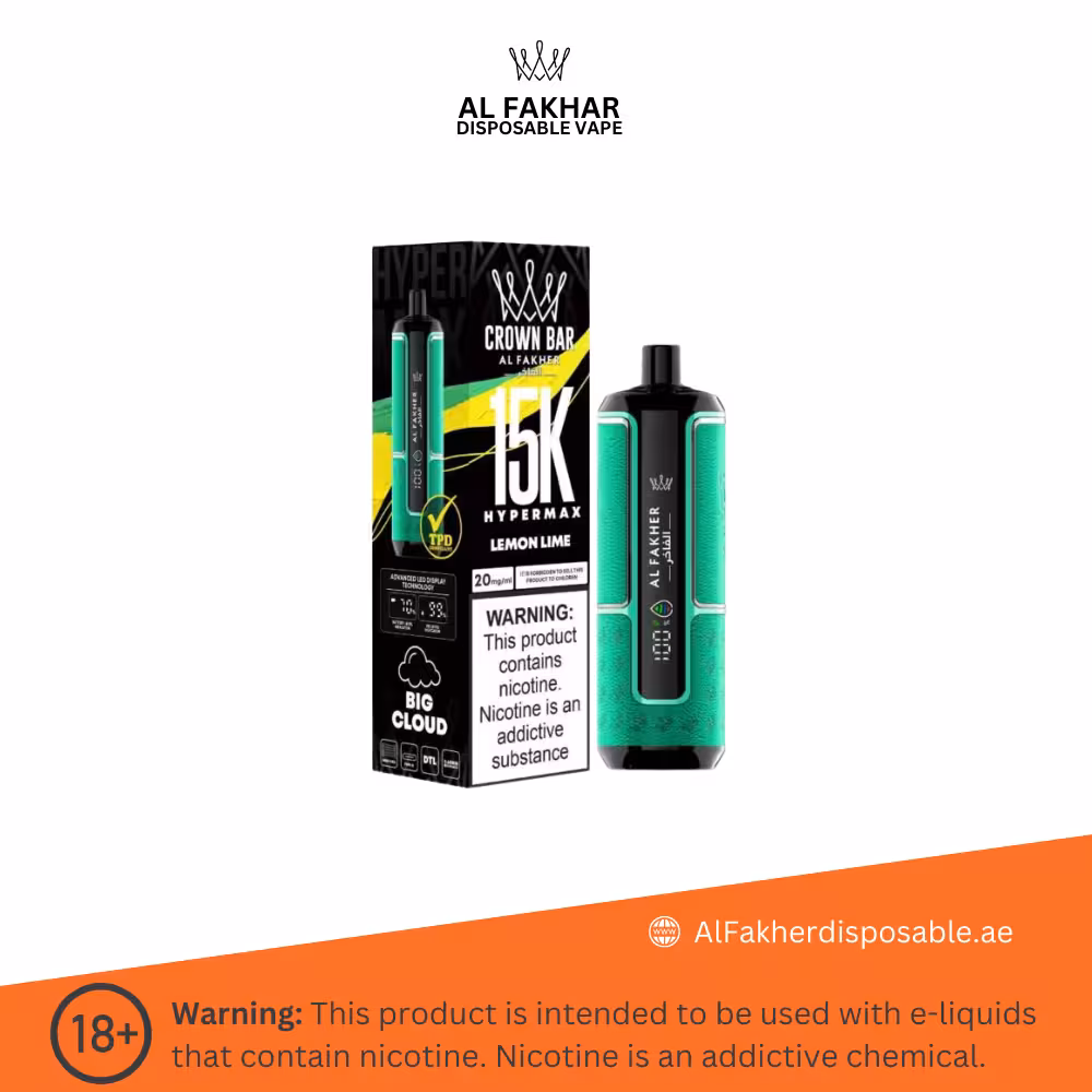 Al Fakher Crown Bar Hypermax 15000 Puffs Lemon Lime