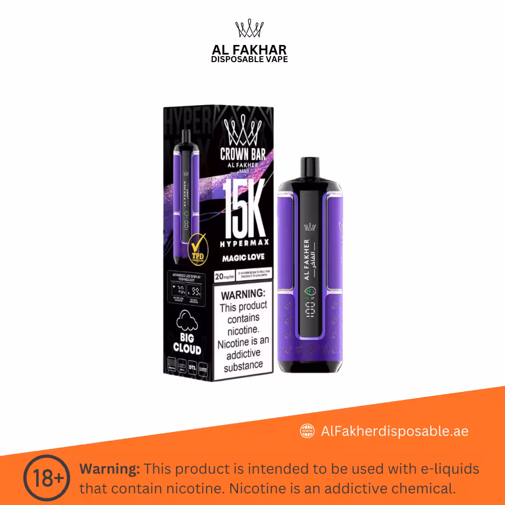 Al Fakher Crown Bar Hypermax 15000 Puffs Magic Love