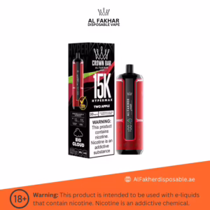 Al Fakher Crown Bar Hypermax 15000 Puffs Two Apple