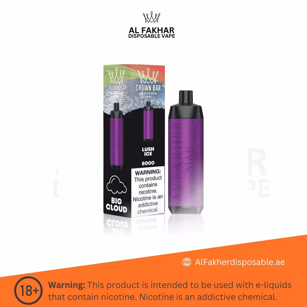 Al Fakher Crown Bar Pro 8000 Puffs Lush Ice
