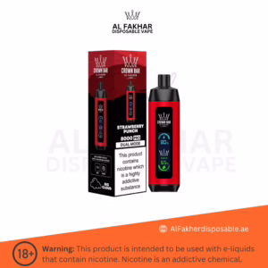 Al Fakher Crown Bar Pro 8000 Puffs Strawberry Punch