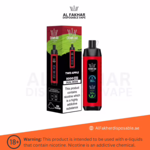 Al Fakher Crown Bar Pro 8000 Puffs Two Apple