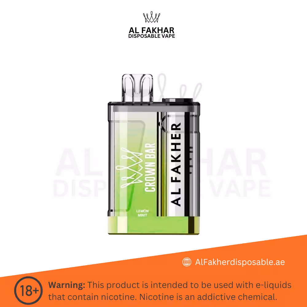 Al Fakher Crown Bar 9000 Puffs Lemon Mint